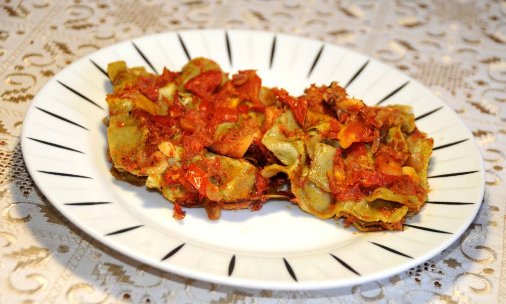 Μπακαλιάρος με λαζάνια - Cod with lasagna