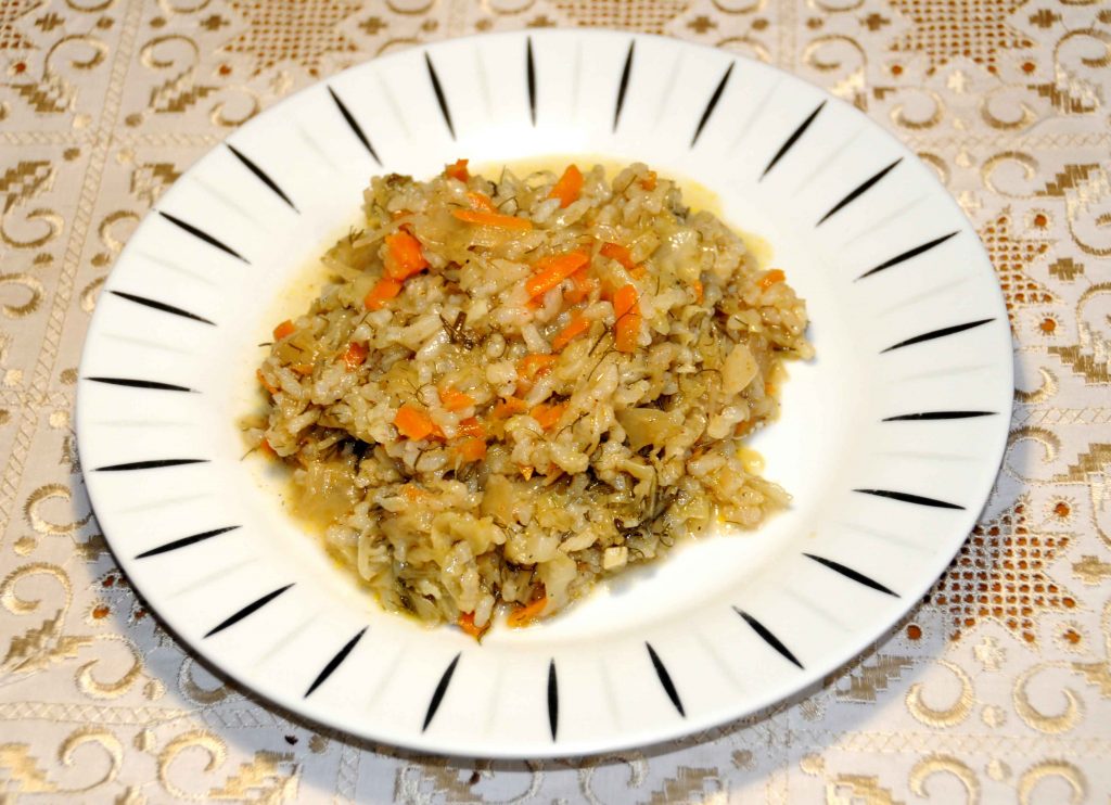 Λαχανόρυζο με καρότο - Cabbage with rice and carrot