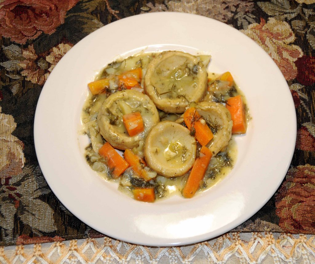 Αγκινάρες αλά πολίτα - Artichokes with carrot and lemon