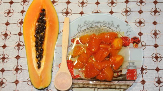 Παπάγια γλυκό - Papaya Preserve